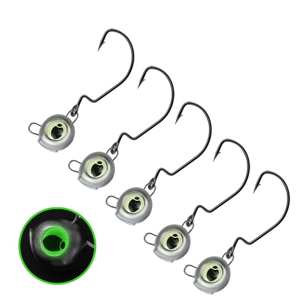 Fishing Hook Weedless - 10 peças cabeças de gabarito sem