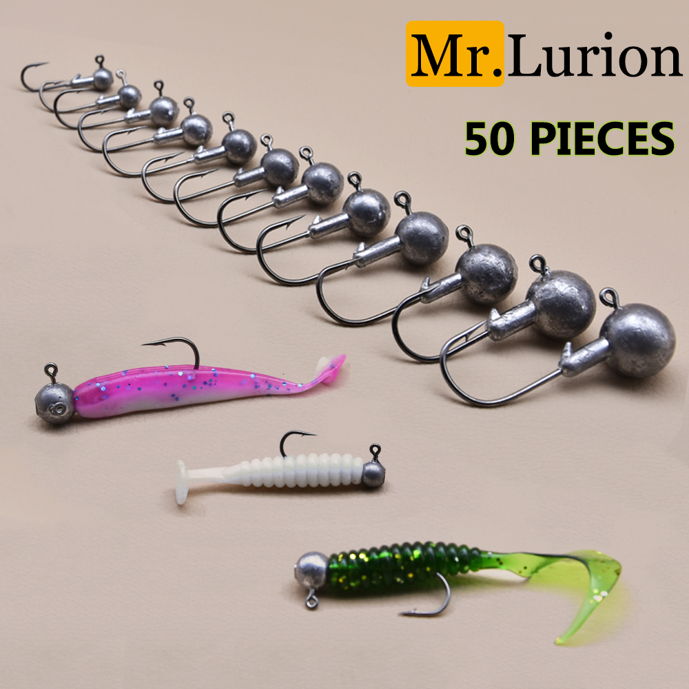 Fishing Hook Weedless - MrLurion 50 peças de anzóis jig