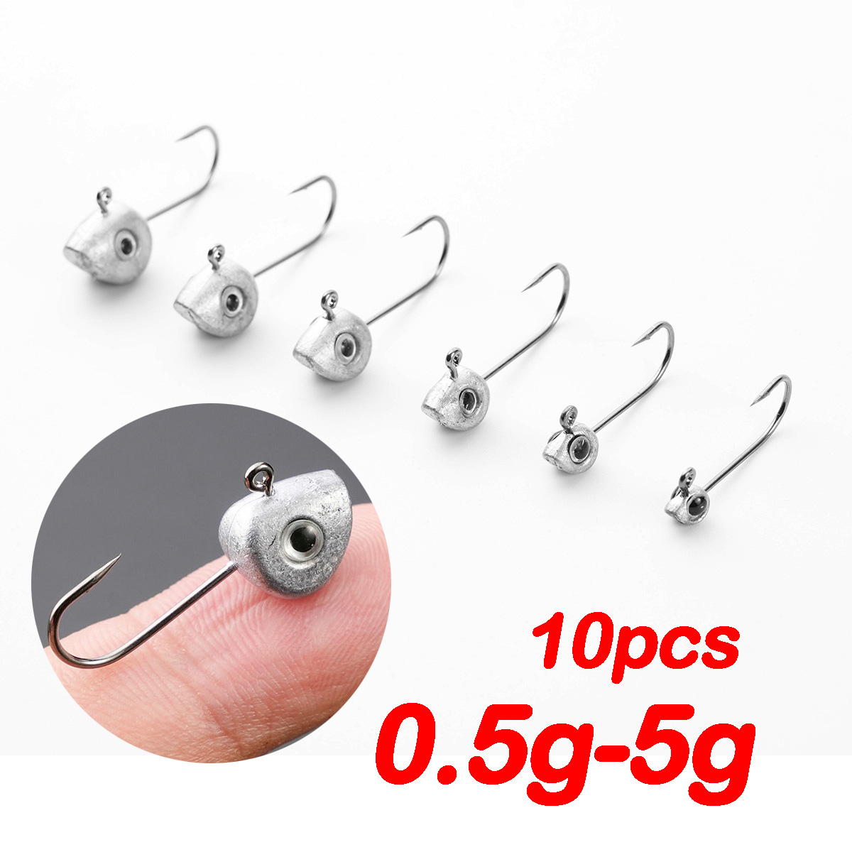 Fishing Hook Offset - 10 pçs mini gabarito cabeça gancho