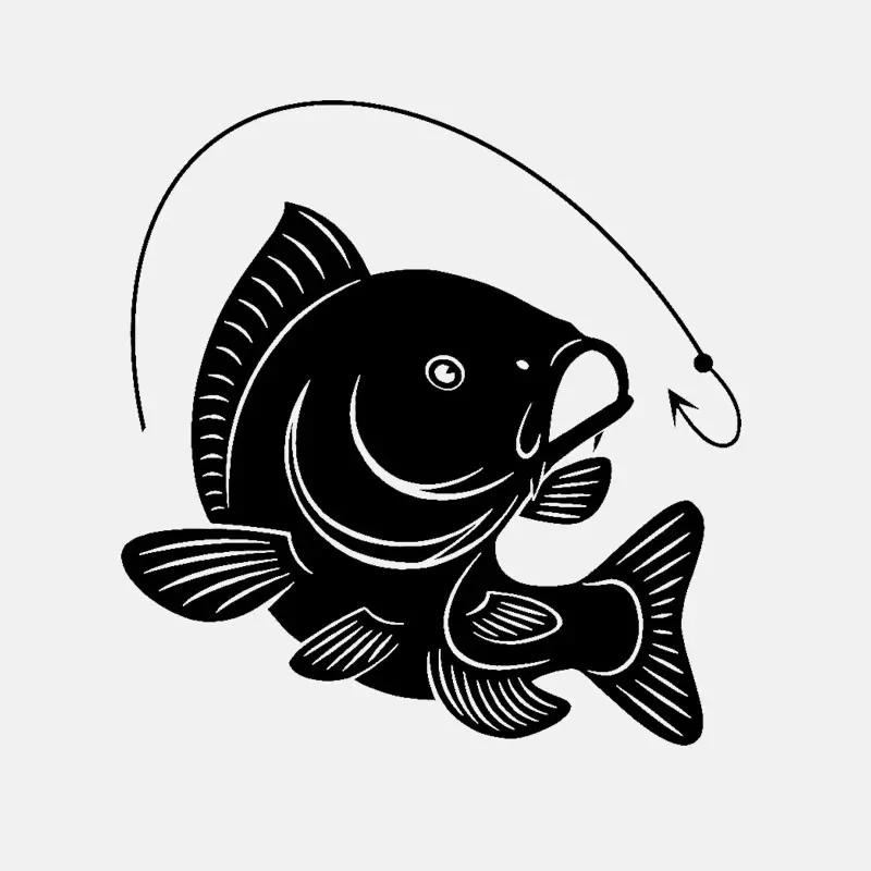 Fishing Hook - Carpa Pesca Gancho Decalque Decoração, Peixe