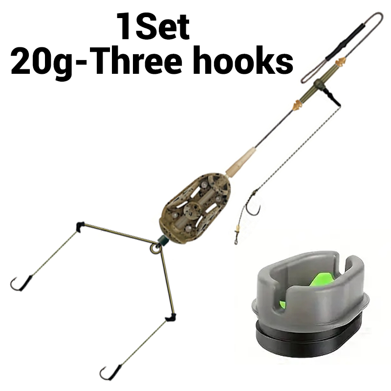 Fishing Hook Assortment - Plataformas de cabelo de carpa pré-amarradas