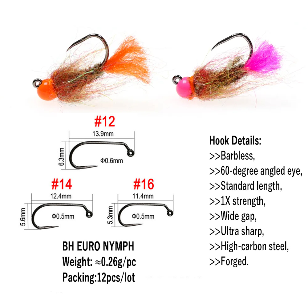 Wifreo 12 pçs tungstênio beadh - Fishing Hook Barbless avaliação e preço