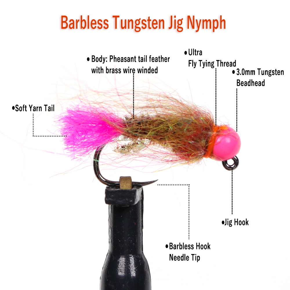 Wifreo 12 pçs tungstênio beadh - Fishing Hook Barbless avaliação e preço