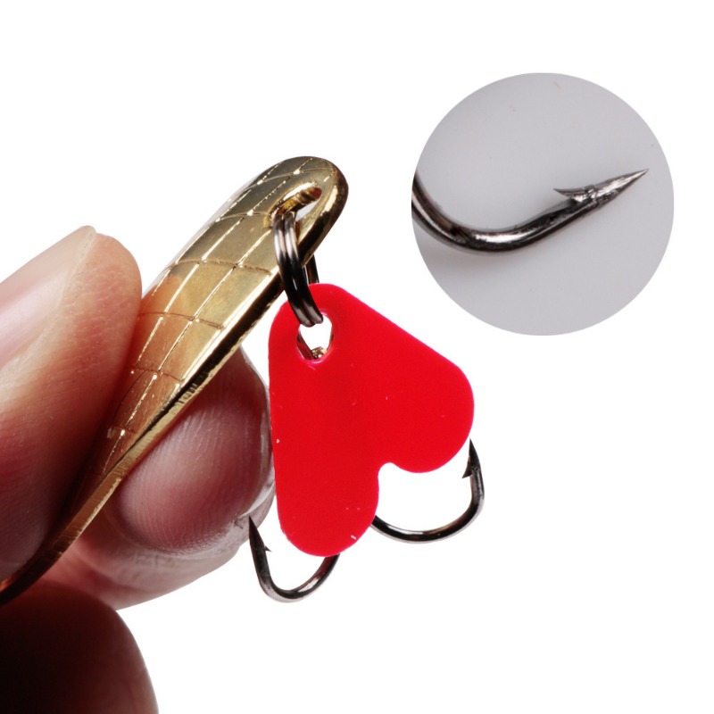 1 pçs metal jigging spinner co - Fishing Hook Treble avaliação e preço