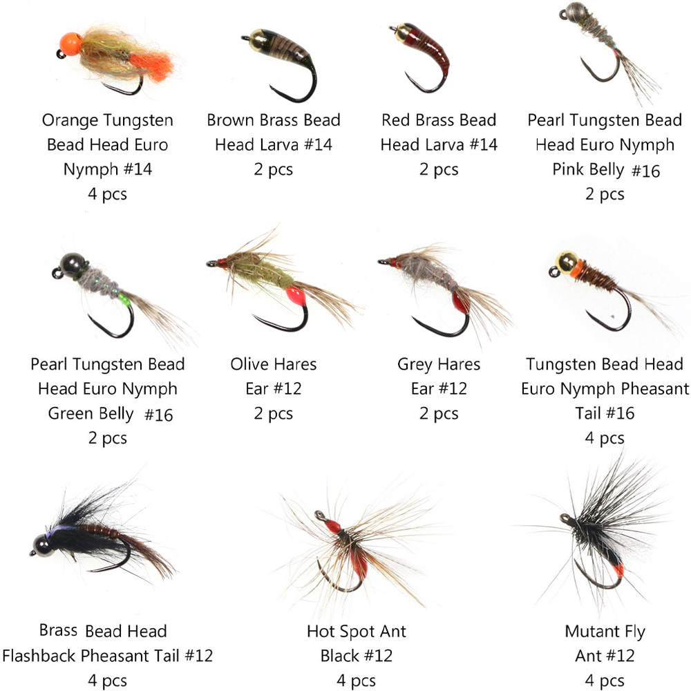 Kit de 32 Iscas de Ninfa para  - Fishing Hook Barbless avaliação e preço