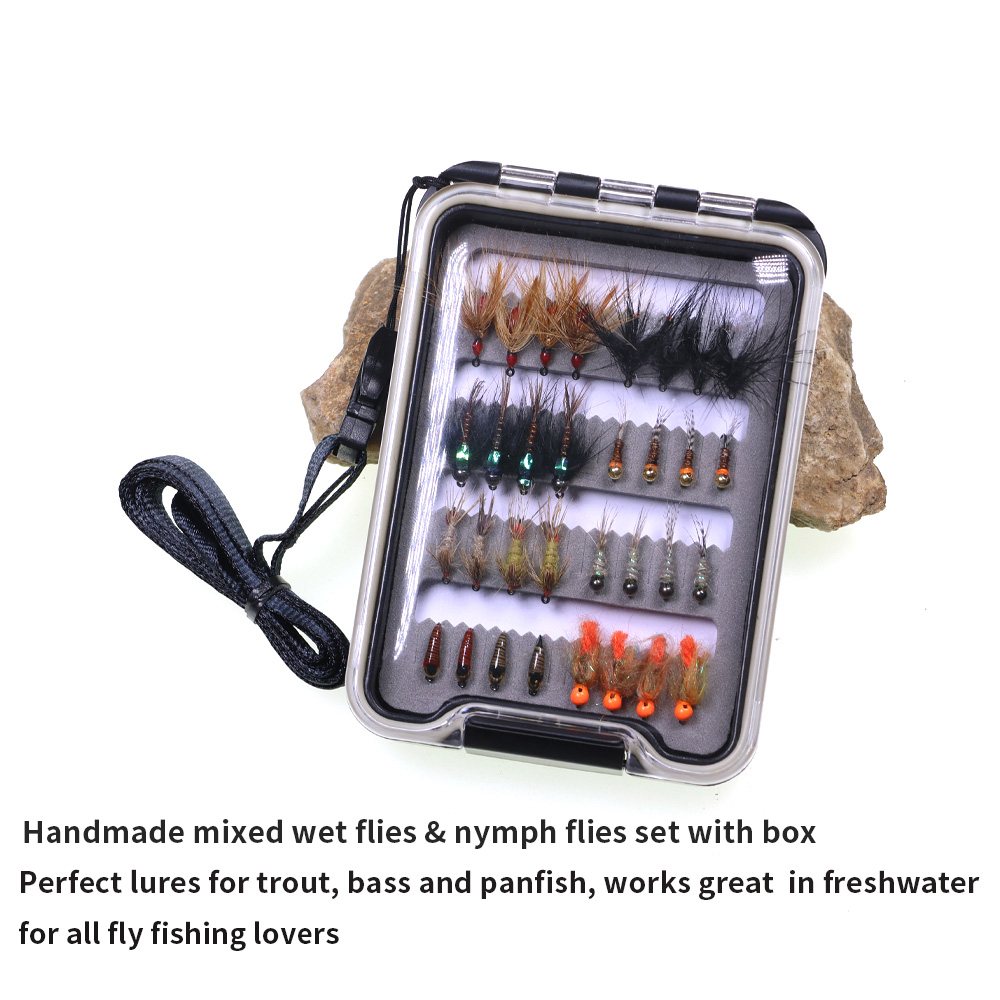Kit de 32 Iscas de Ninfa para  - Fishing Hook Barbless avaliação e preço