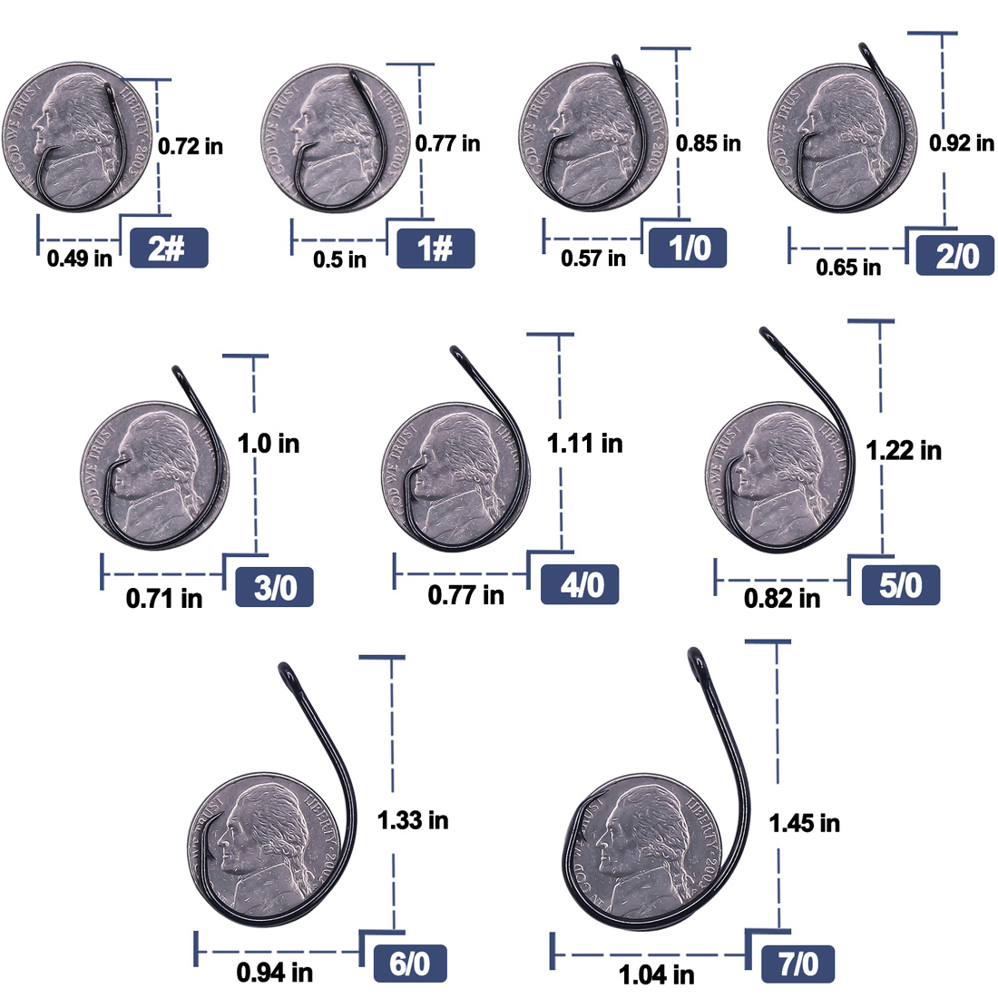 Anzóis Circulares de Abertura  - Fishing Hook Circle avaliação e preço