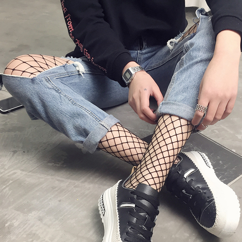 Sexy feminino fishnet meia-cal - Fishing Hook Size avaliação e preço
