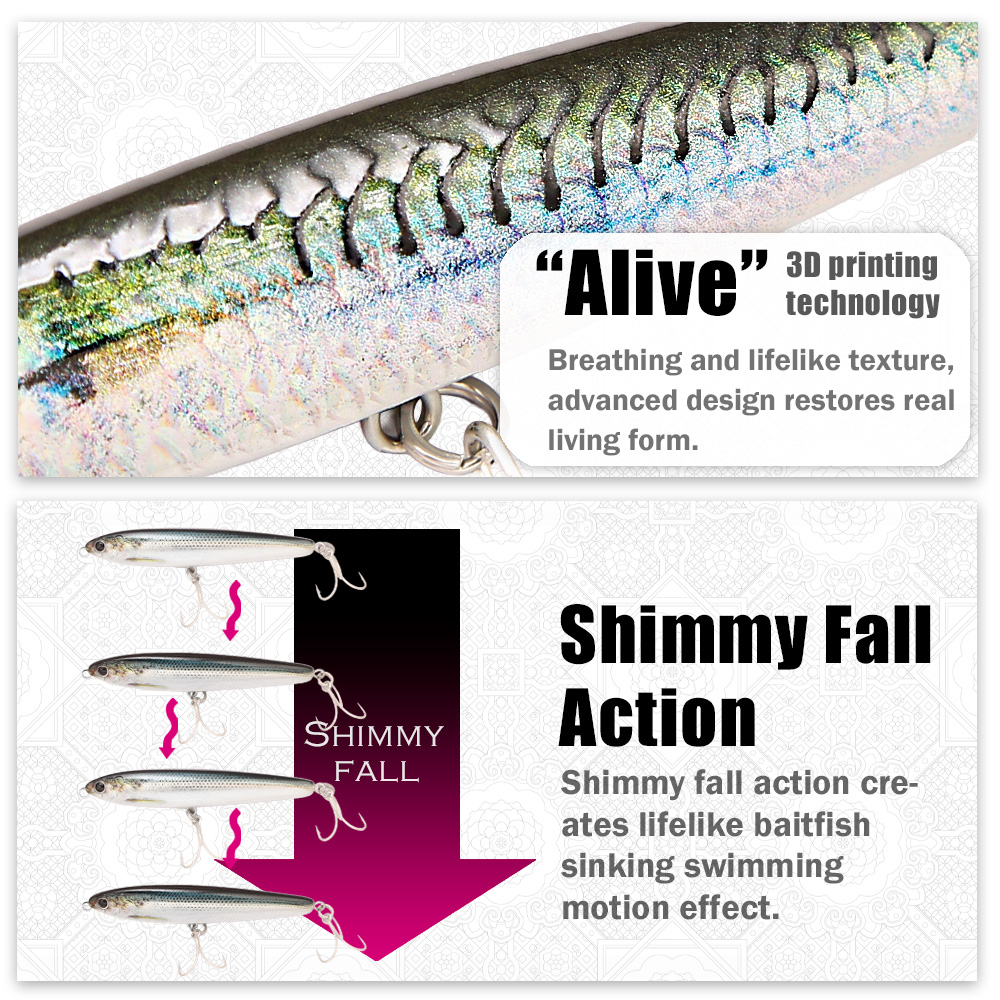 Isca Artificial B&U Sinking Pe - Fishing Hook Treble avaliação e preço