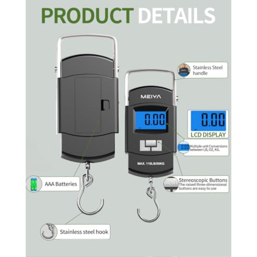Balança Digital para Pesca 110 - Fishing Hook Stainless Steel avaliação e preço