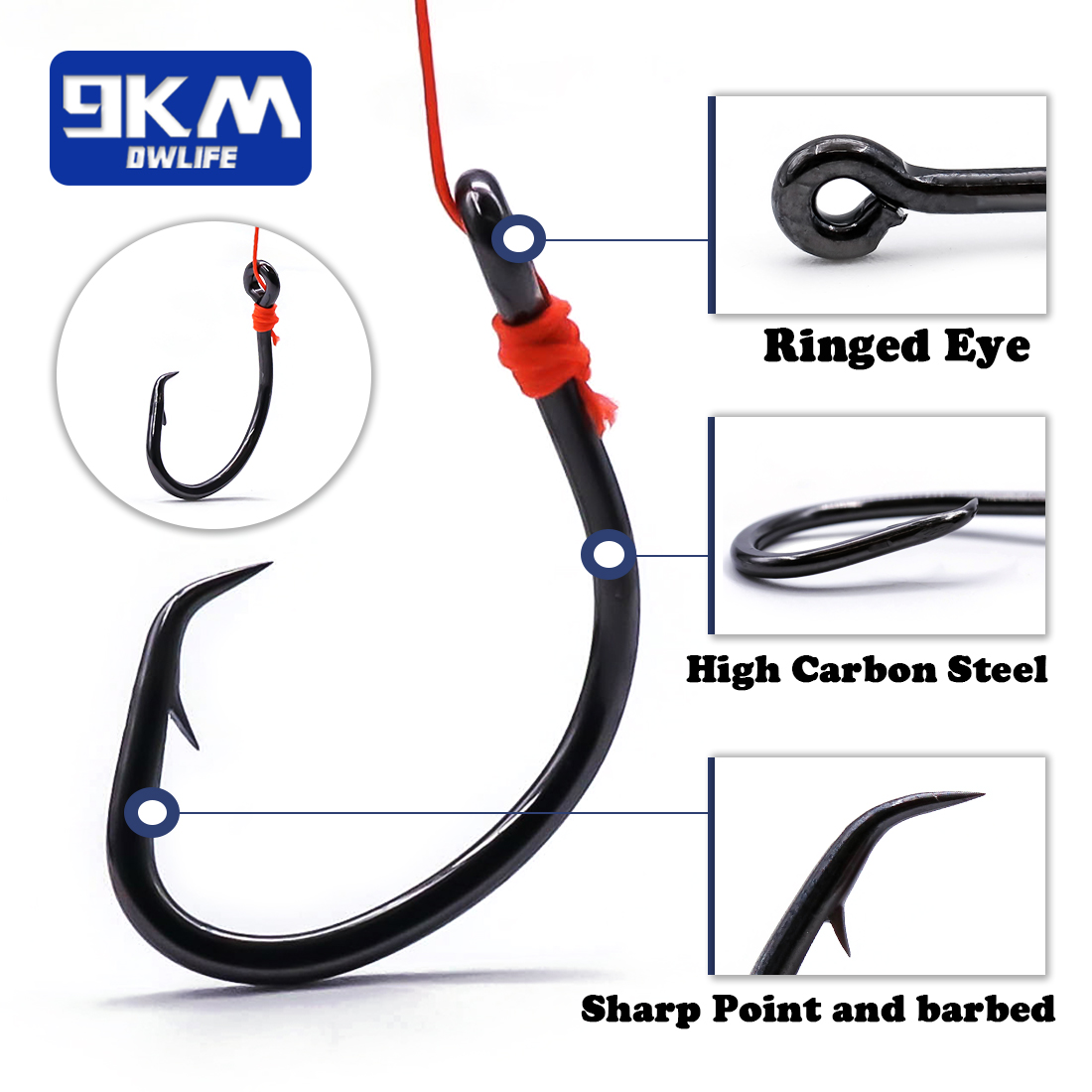 Ganchos circulares de 9km, 25  - Fishing Hook Circle avaliação e preço