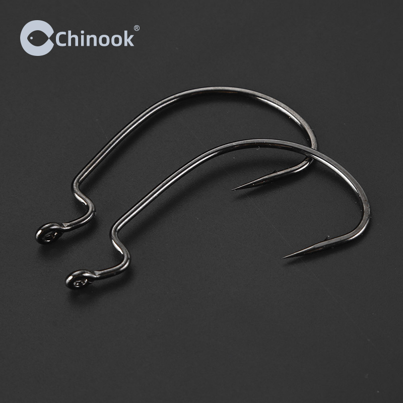 Chinook 20 pçs worm largo texa - Fishing Hook Barbless avaliação e preço