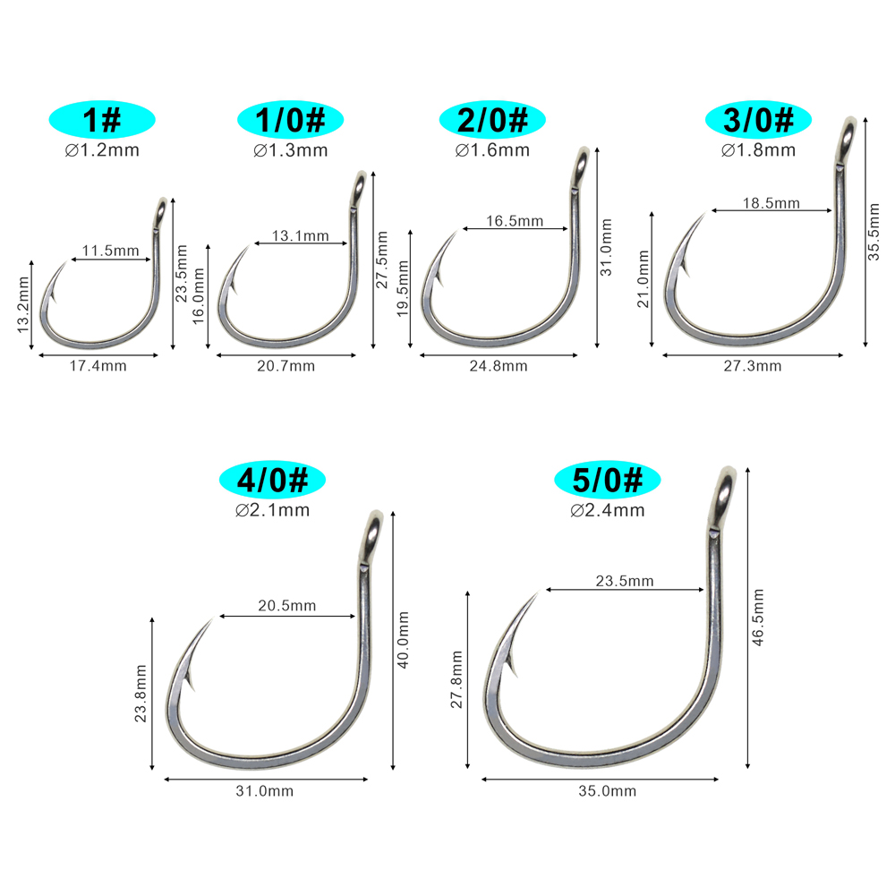 Icerio 10 pçs revestimento de  - Fishing Hook Barbless avaliação e preço