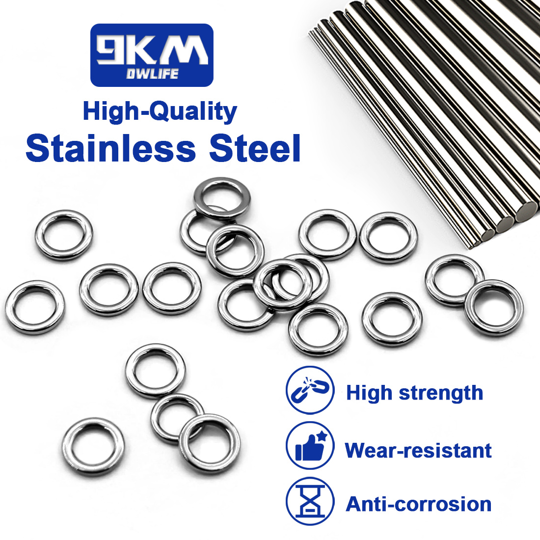 Anéis Sólidos de Aço Inoxidáve - Fishing Hook Stainless Steel avaliação e preço