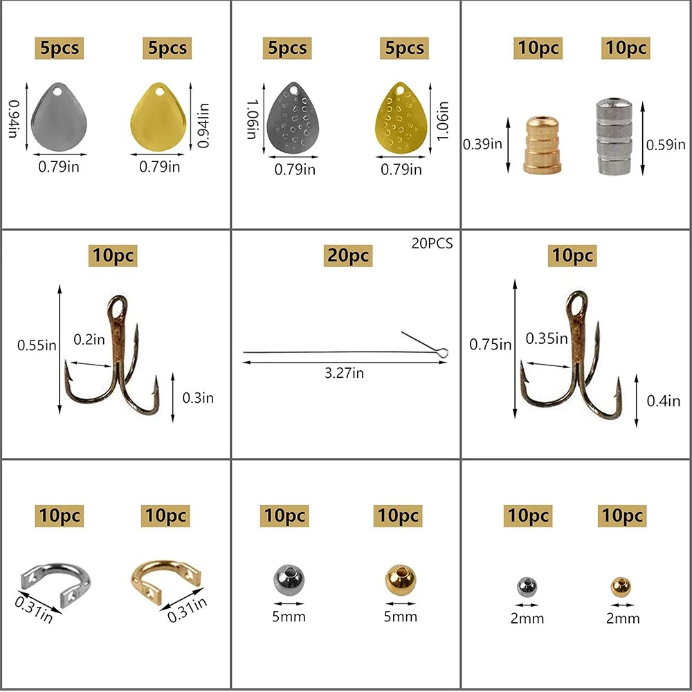 140 pçs kit de fabricação de i - Fishing Hook Treble avaliação e preço