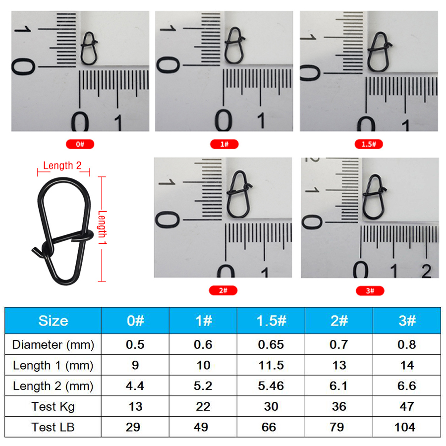 50 pçs crankbait snaps de aço  - Fishing Hook Stainless Steel avaliação e preço