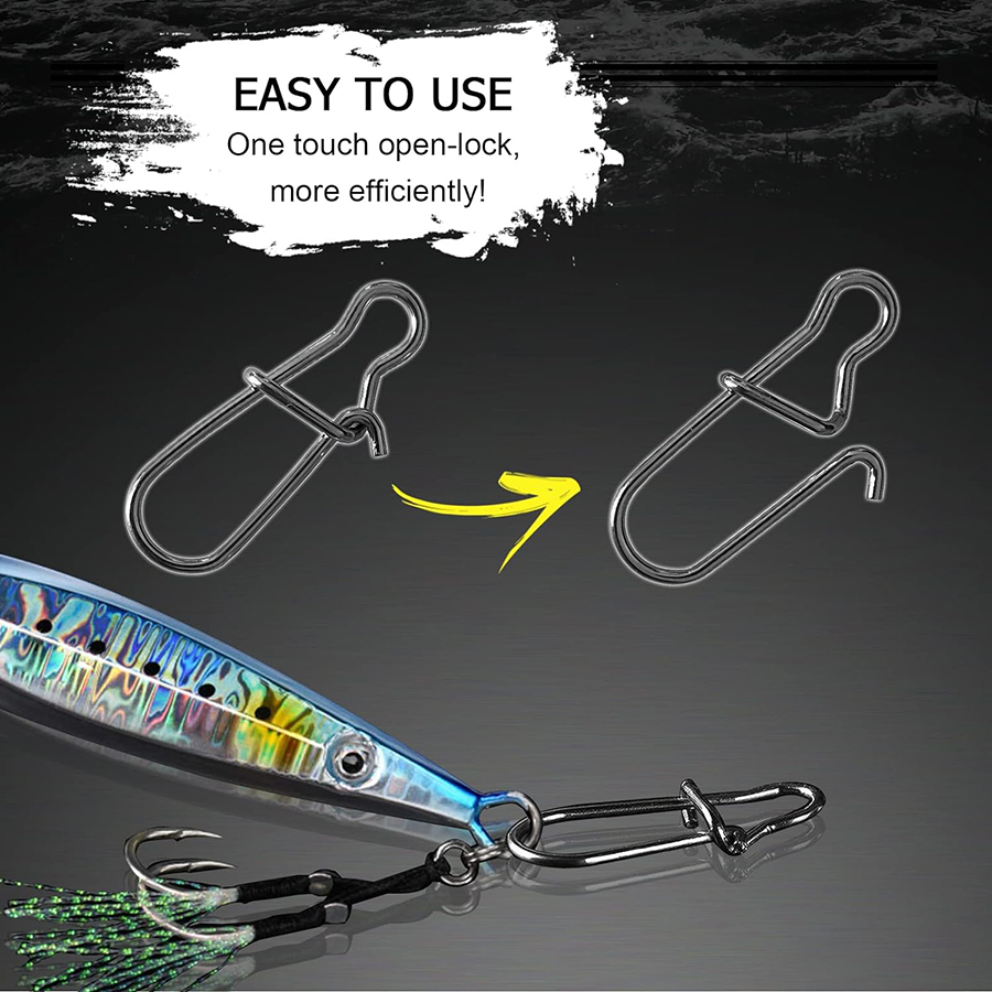 50 pçs crankbait snaps de aço  - Fishing Hook Stainless Steel avaliação e preço