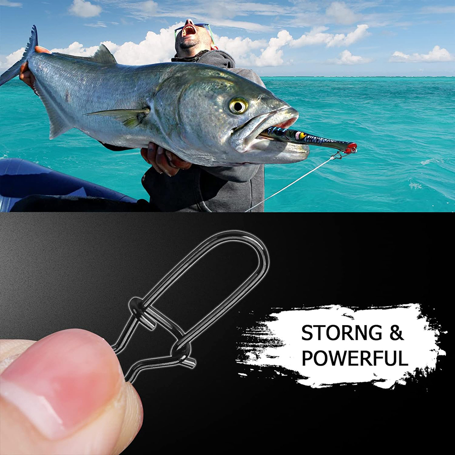 50 pçs crankbait snaps de aço  - Fishing Hook Stainless Steel avaliação e preço