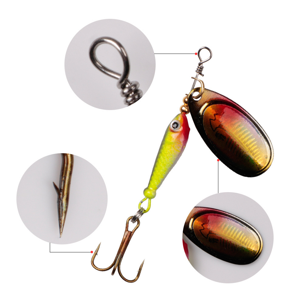 10 pçs/set Spinner Iscas 9.1g  - Fishing Hook Treble avaliação e preço