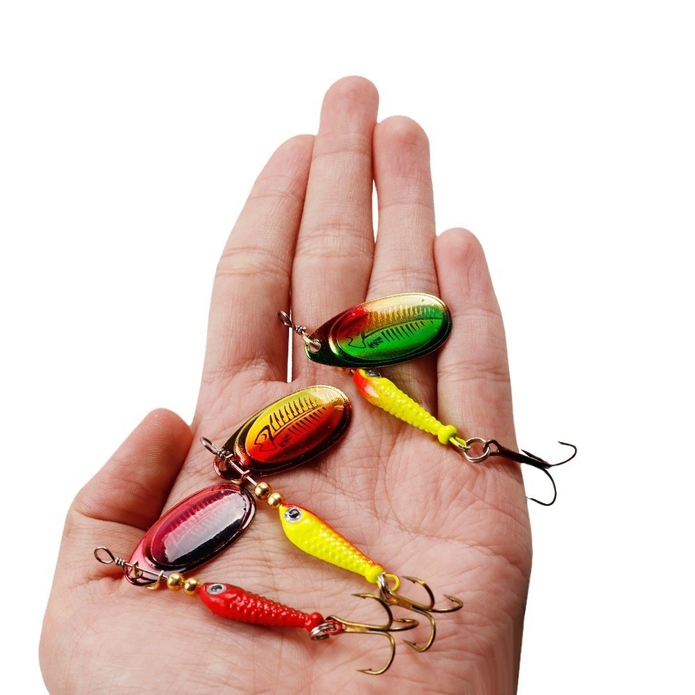 10 pçs/set Spinner Iscas 9.1g  - Fishing Hook Treble avaliação e preço