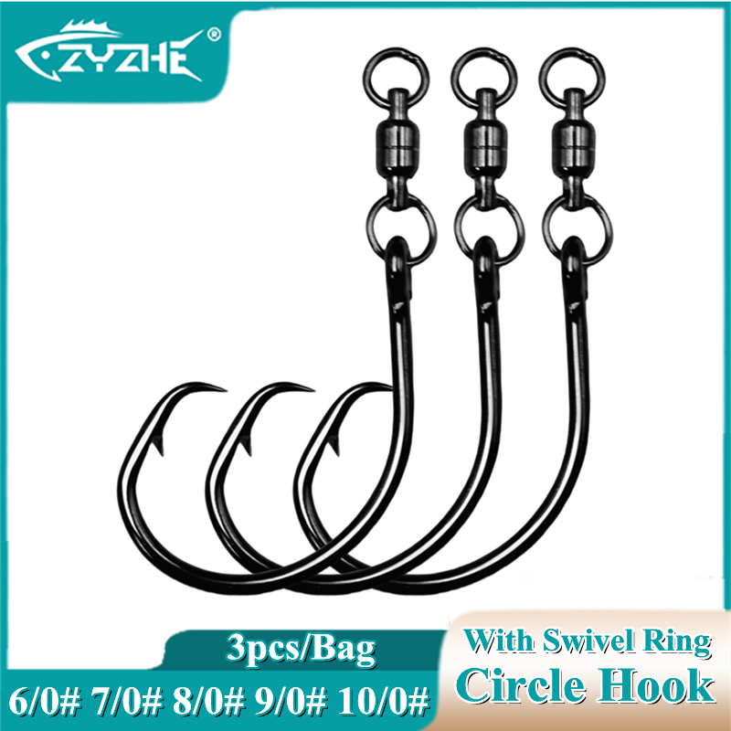 ZYZHE 3/6/9pcs Anzóis Circular - Fishing Hook Circle avaliação e preço