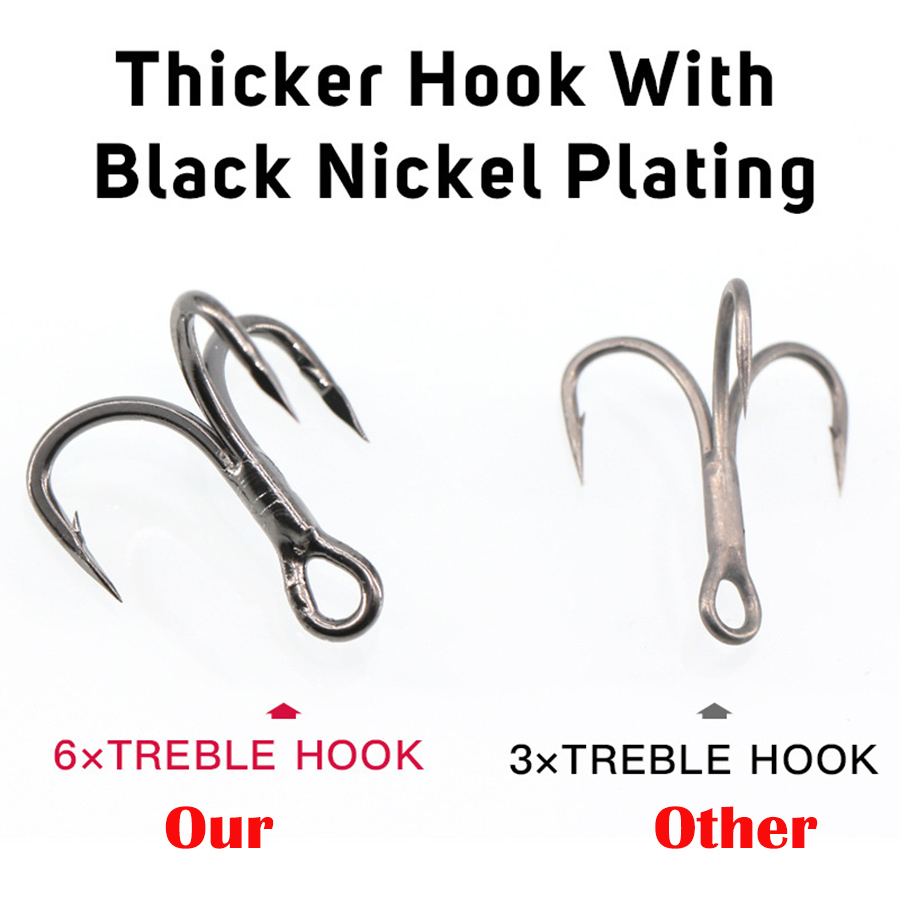 6x gancho agudo de pesca 10 pe - Fishing Hook Barbless avaliação e preço