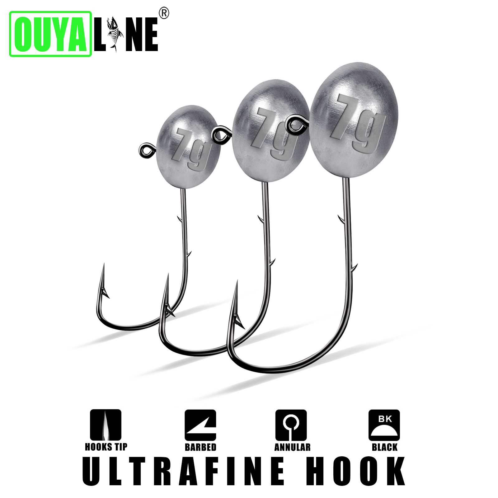 Cabeça de gabarito gancho 1x r - Fishing Hook Offset avaliação e preço