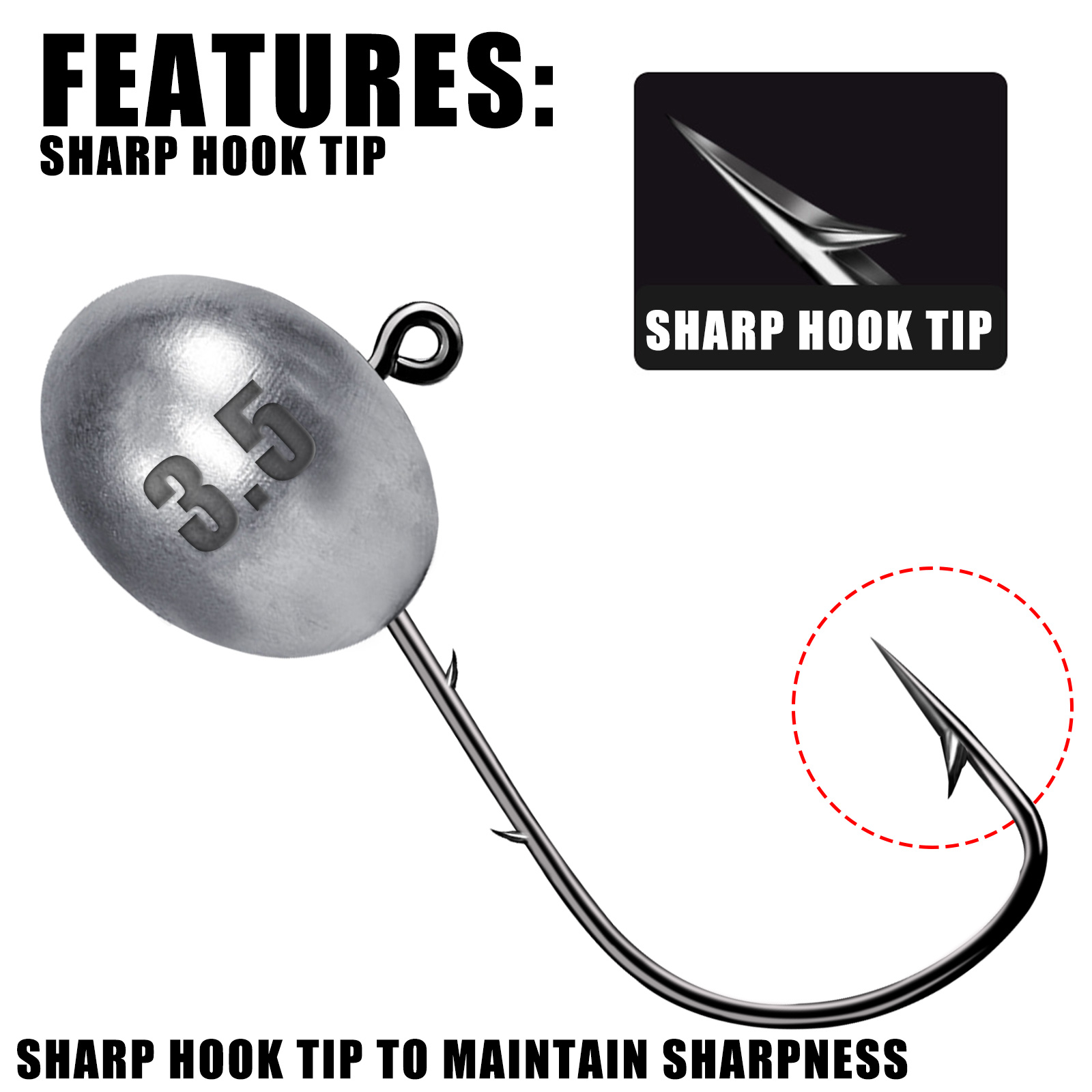 Cabeça de gabarito gancho 1x r - Fishing Hook Offset avaliação e preço