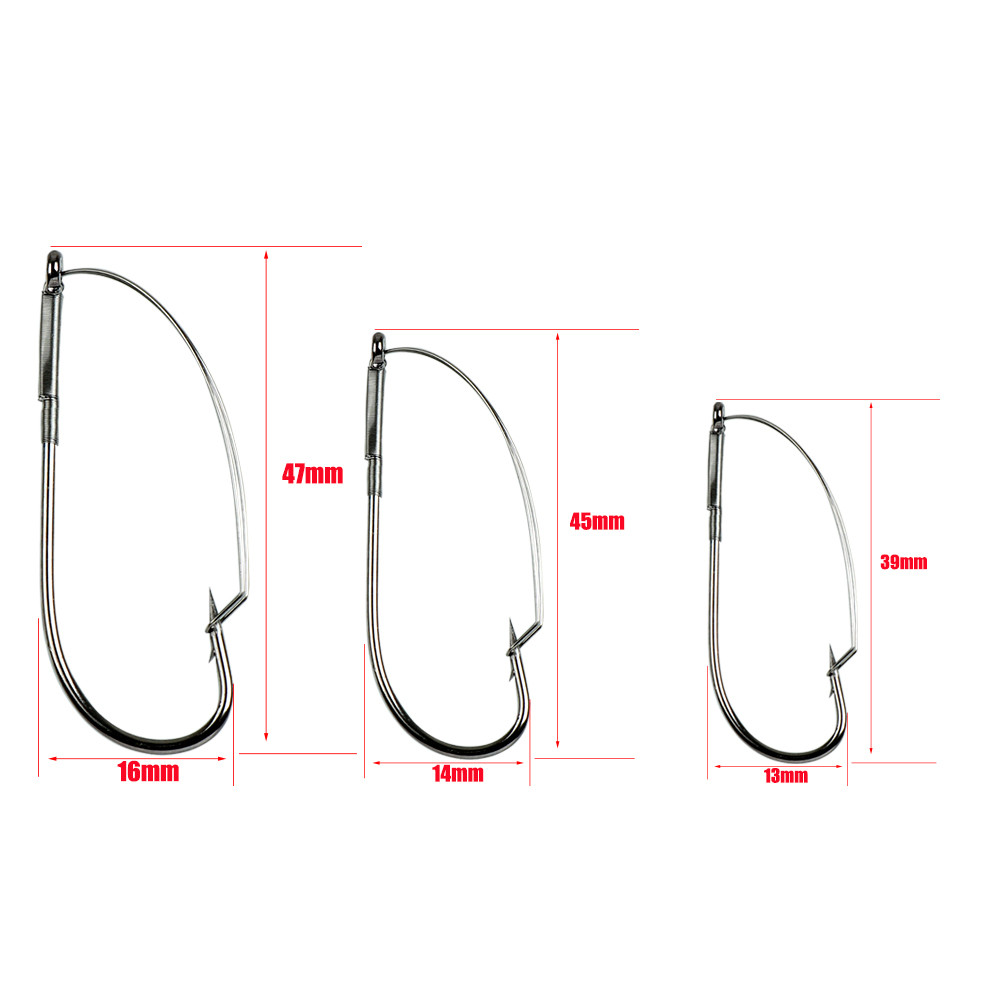 10 pçs/caixa pesca maluco weed - Fishing Hook Weedless avaliação e preço