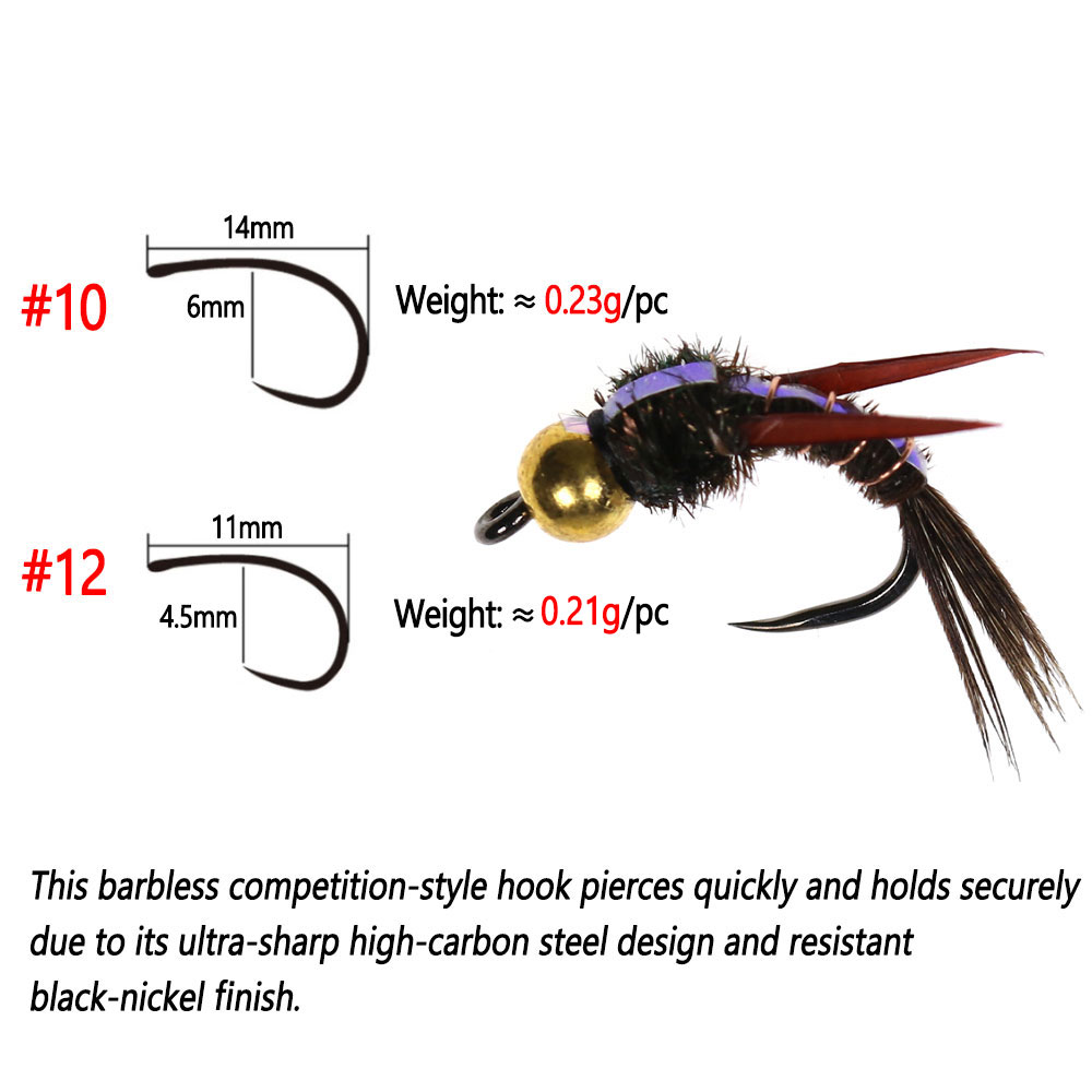 Bimoo 8 pçs latão beadhead mal - Fishing Hook Barbless avaliação e preço