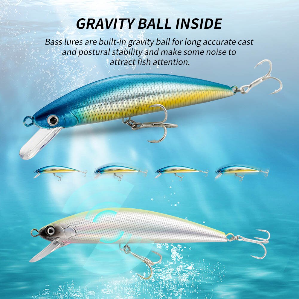 Sinking Minnow Fishing Lure, S - Fishing Hook Treble avaliação e preço