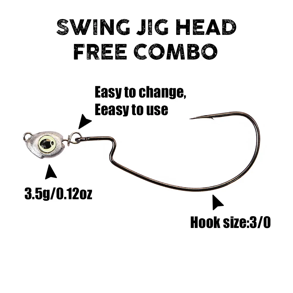 B&U Swing Jig Head Cheburashka - Fishing Hook Jig avaliação e preço