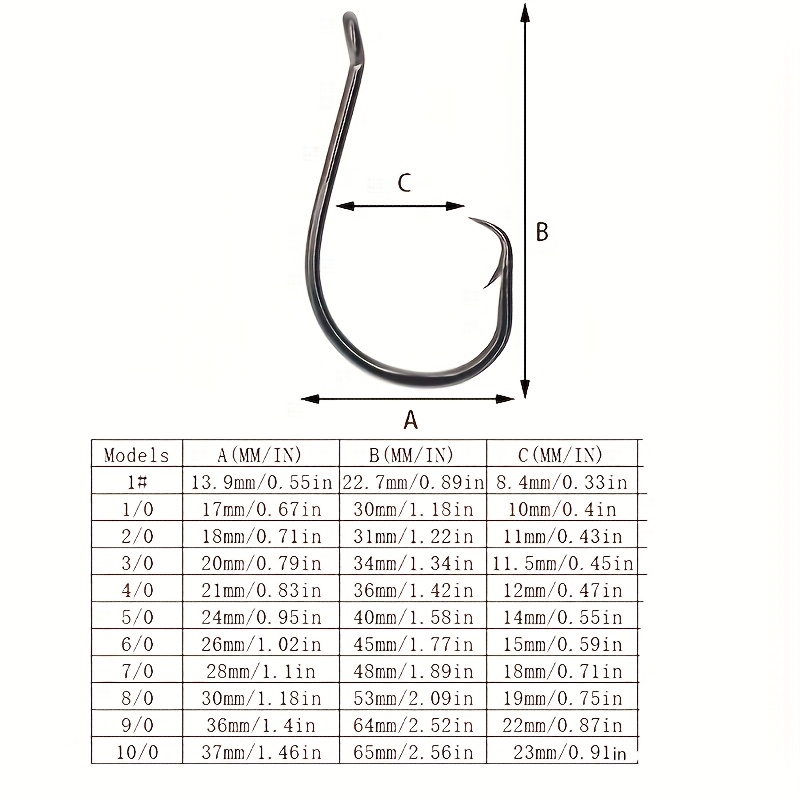 50 peças ganchos circulares eq - Fishing Hook Circle avaliação e preço